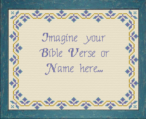 Trellis Border Purple and Turquoise